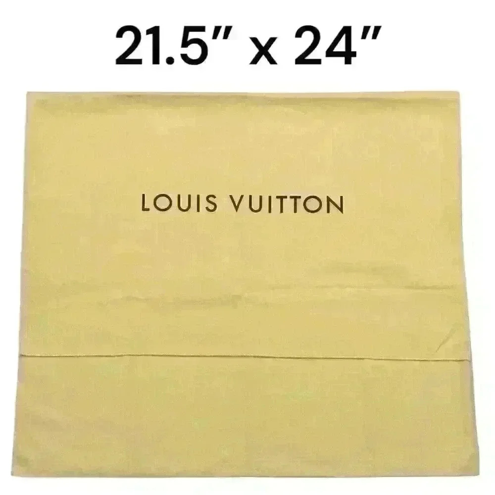 Authentic Louis Vuitton Dustbag Beige 21.5” x 24” Envelope Flap Style Designer